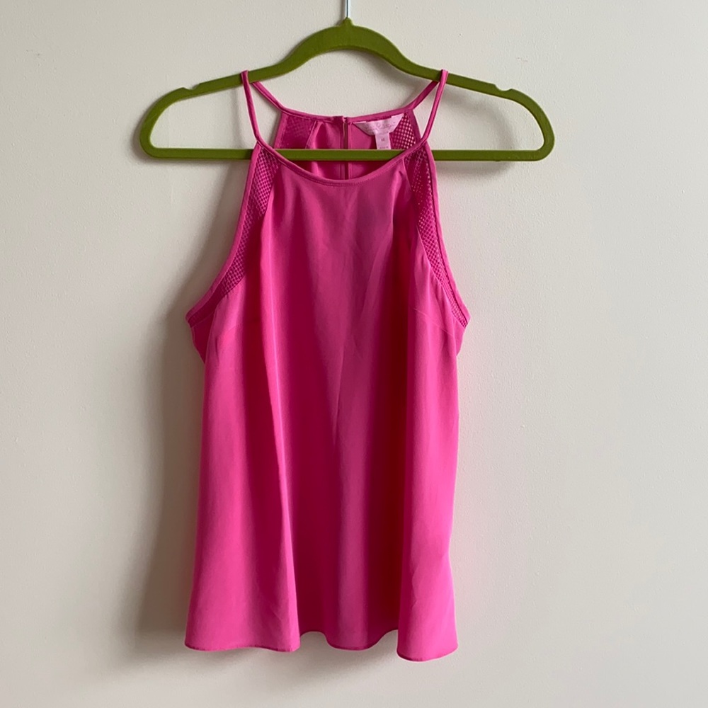 Lilly Pulitzer NWT pink silk tank sz M